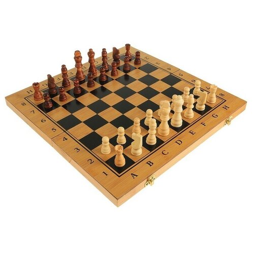 настольная игра 2 в 1 шахматы шашки король h 3 8 см d 1 5 см Настольная игра 3 в 1 Король: нарды, шахматы, шашки, 39 х 39 см
