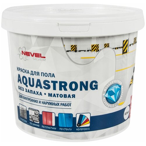 Краска для пола Aquastrong 2 кг цвет серый