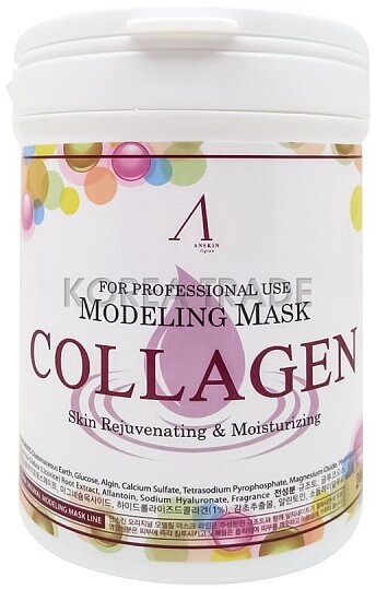 Anskin Альгинатная маска Collagen Modeling Mask с коллагеном, укрепляющая, 700 мл.