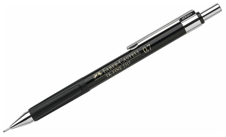 Faber-Castell Карандаш механический "TK-Fine 2317", HB, 0,7мм, с ластиком, черный корпус