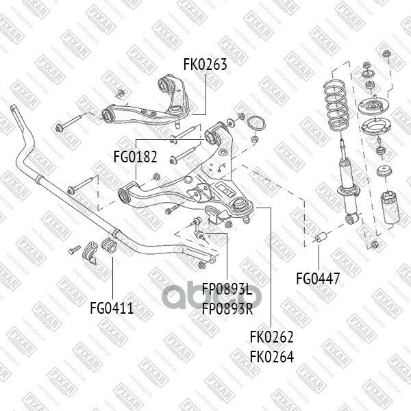 Сайлентблок Переднего Нижнего Рычага FIXAR арт. FG0182