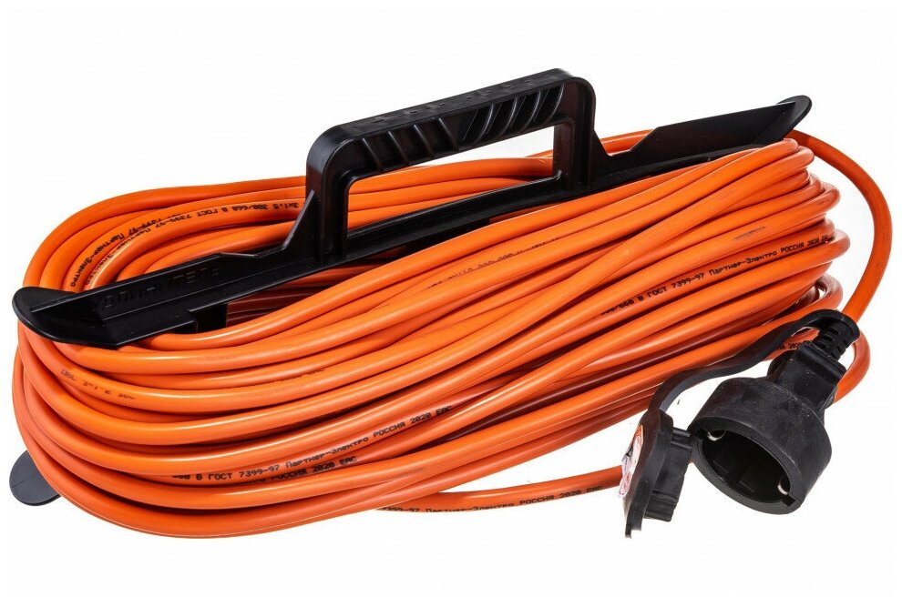 Удлинитель силовой Эра UFx-1e-3x1.5-40m-IP44 (Б0046813) 3x1.5кв.мм 1розет. 40м ПВС 16A без катушки о - фото №8