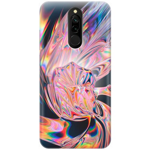 фото Силиконовый чехол на xiaomi redmi 8 / сяоми редми 8 с принтом "стеклянная абстракция" gosso
