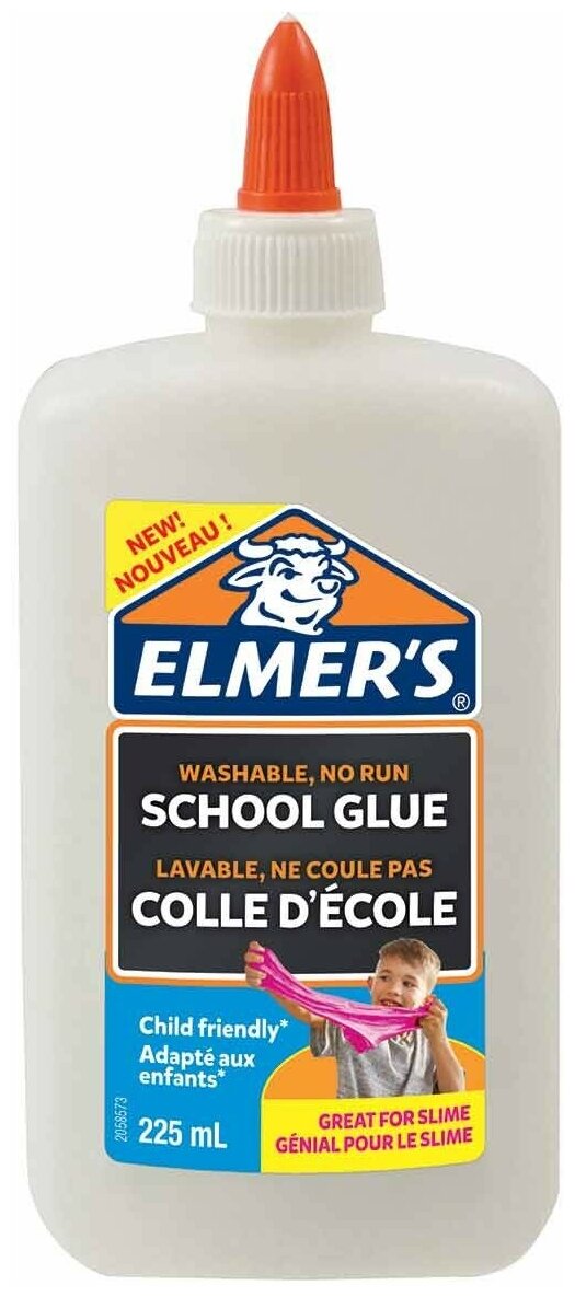 Клей для слаймов Elmer's School Glue, белый, 225мл (2079102)