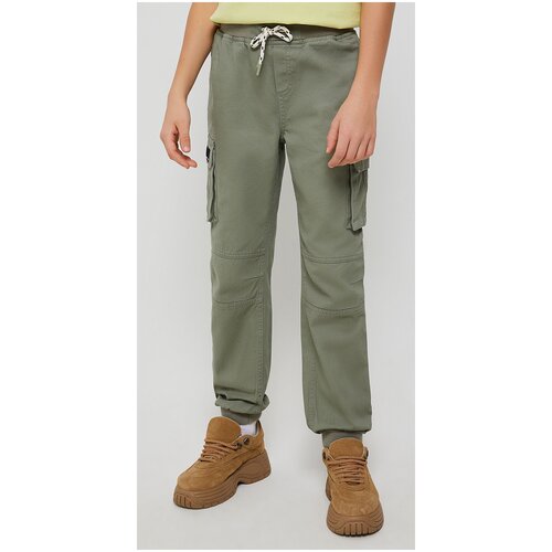 фото Брюки sela размер 128 (8-9лет), темно-зеленый