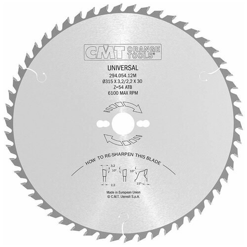 Пильный диск CMT 294.054.12M 315х30 мм