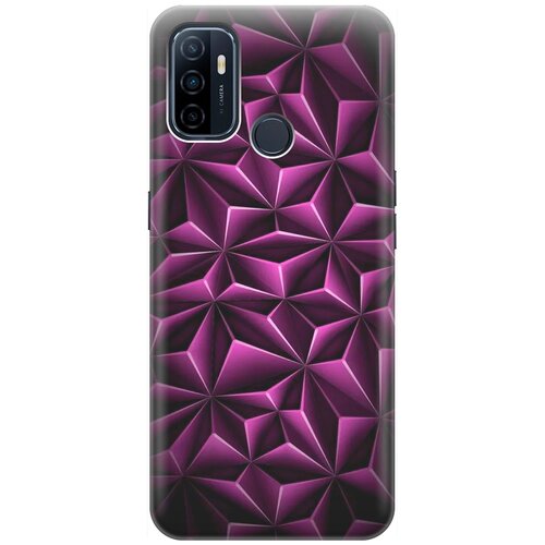 фото Re:pa накладка transparent для oppo a53 / a32 с принтом "лиловый узор"