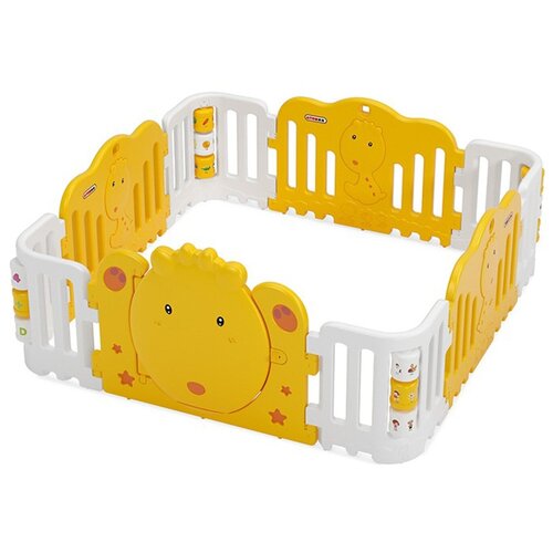 Игровой манеж-ограждениеFloopsi Giraffe Playpen 158х158см. (на присосках). Большой детский пластиковый напольный манеж