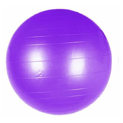 фото Фиолетовый мяч для фитнеса гимнастический silapro, пвх, 65см, 800гр, в коробке