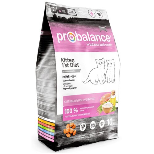 Сухой корм для котят ProBalance Kitten 1st Diet, с цыпленком 1.8 кг