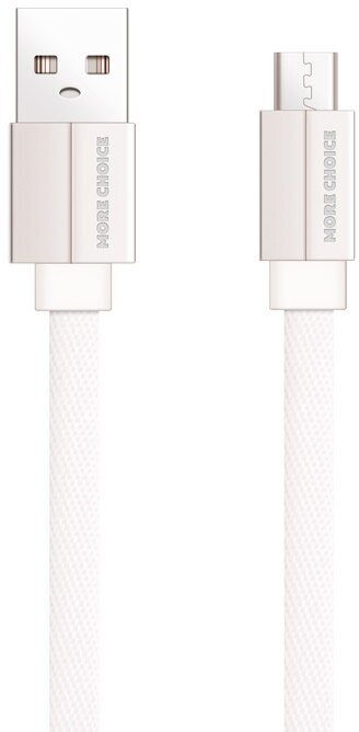 Дата-кабель USB 2.1A для micro плоский USB More choice K20m нейлон 1м White