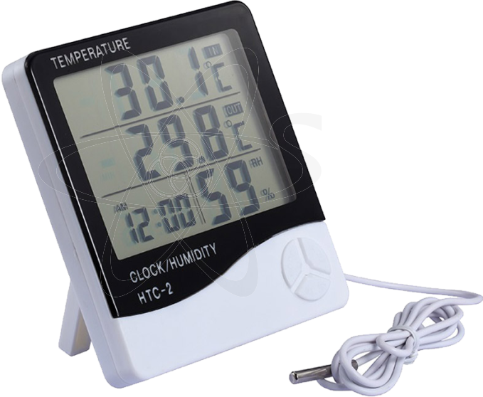 Термометр-гигрометр "HTC-2" электронный цифровой, С выносным датчиком - фотография № 9