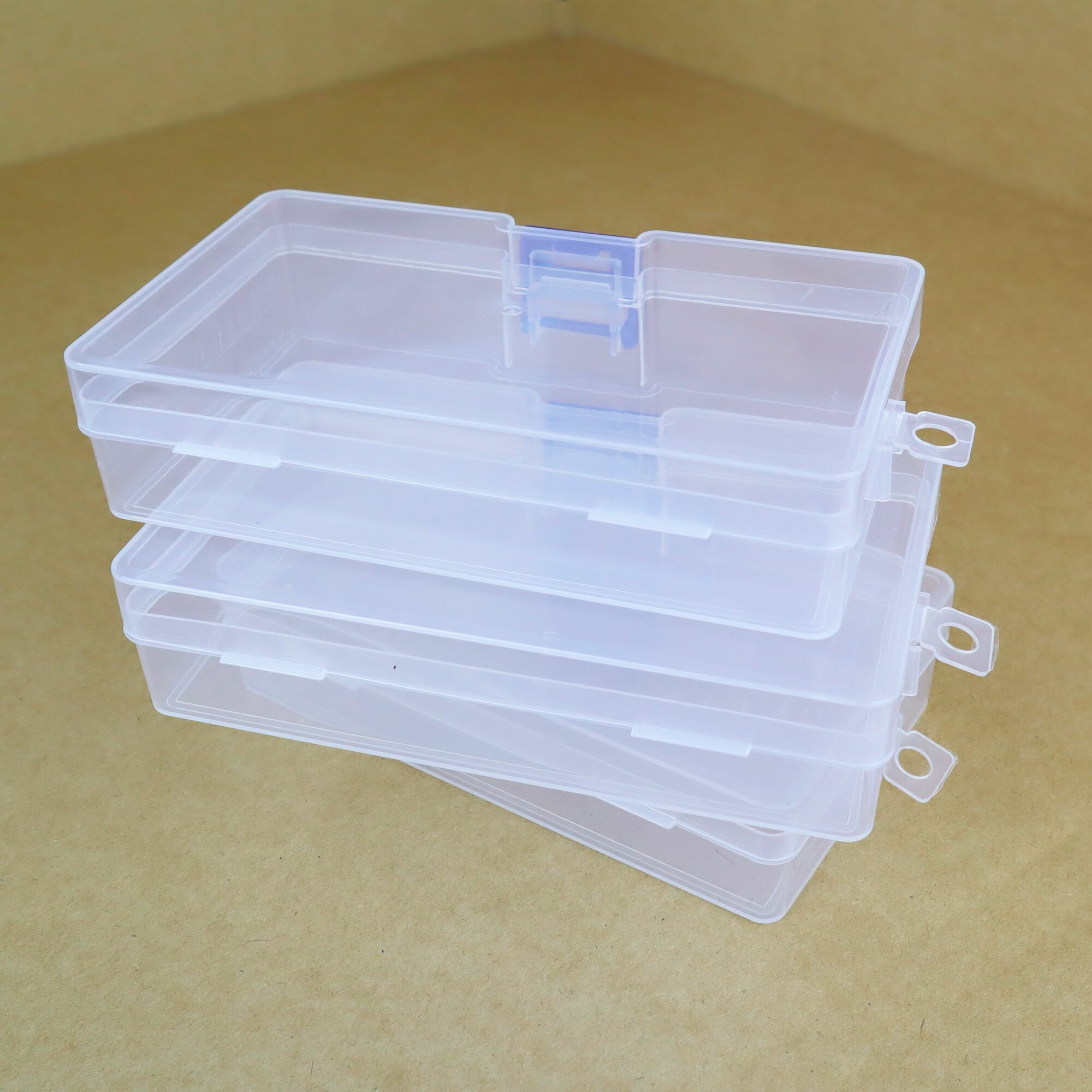 Набор коробок-органайзеров / емкостей для хранения мелочей и аксессуаров, прозрачные, 145 х 85 х 35 мм, 3 шт. - фотография № 4