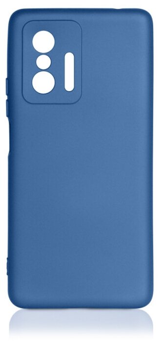 Чехол DF для Xiaomi 11T / 11T Pro с микрофиброй Silicone Blue xiOriginal-25 - фото №2