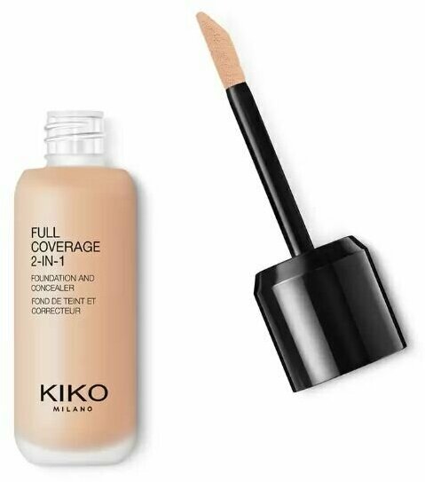 KIKO MILANO Тональное средство-корректор Full Coverage 2-in-1 Foundation & Concealer (10 Warm Rose)