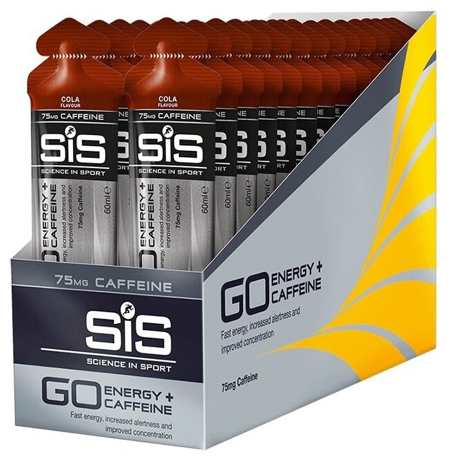 Гель питьевой SCIENCE IN SPORT (SiS) GO Energy 75mg caffeine 30 x 60 мл + кофеин, Кола