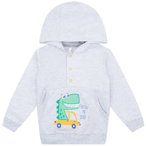 фото Толстовка leader kids размер 74, серый