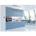 Кухонный гарнитур Фьюжен, Голубой матовый, 2600 мм - изображение