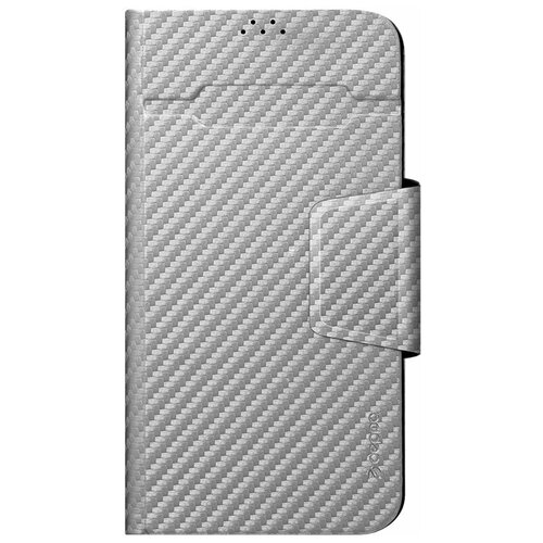 фото Чехол-подставка deppa wallet fold m для смартфонов 4.3''- 5.5'', серый карбон