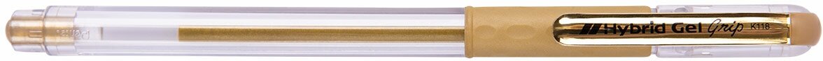 Ручка гелевая "Pentel" Hybrid gel Grip Metallic d 0.8 мм K118-X, цвет чернил: золотистый