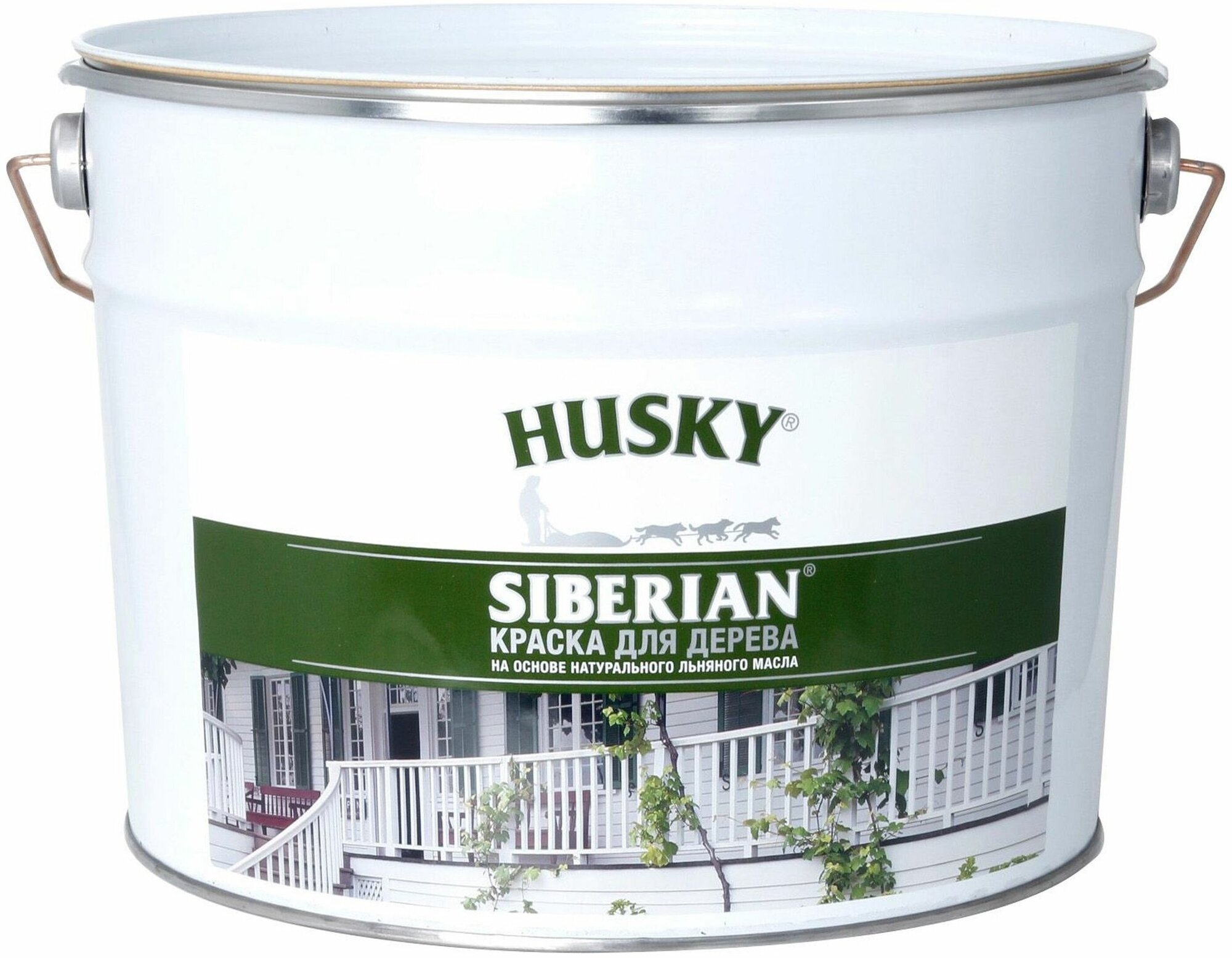 Краска для дерева HUSKY Siberian полуматовая база C 9 л