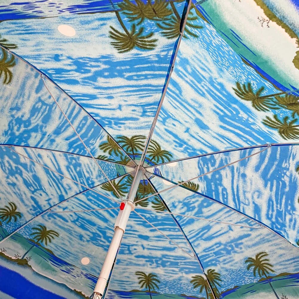 Зонт пляжный Greenhouse UM-T190-3/200-BG с наклоном, нейлон, стальная стойка, 220х200см - фотография № 4