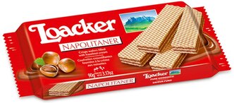 Вафли Loacker Napolitaner (ореховая начинка), 90 г