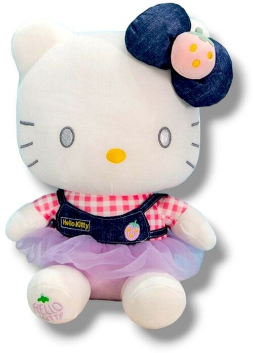 Мягкая игрушка Hello Kitty в легком платьице с бантиком-ягодкой 30 см