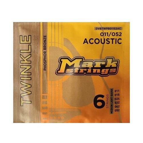 Markbass Twinkle Series DV6TWPB01152AC струны для акустической гитары, 11-52, фосфор/ бронза