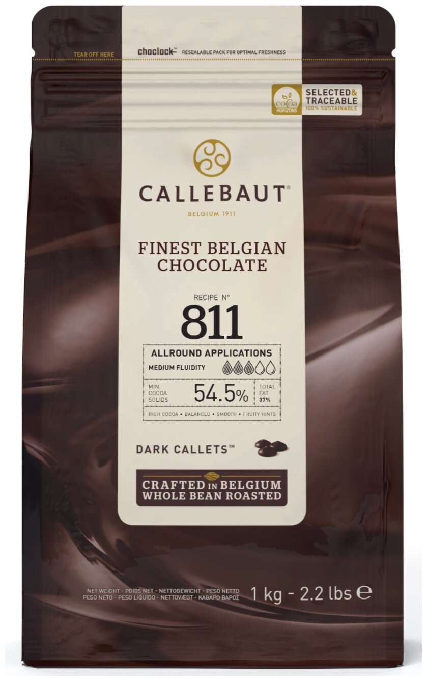 Callebaut Шоколадные капли №811