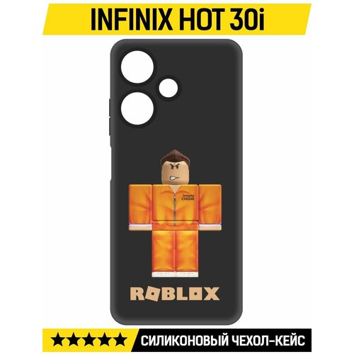 Чехол-накладка Krutoff Soft Case Roblox-Заключенный для INFINIX Hot 30i черный чехол накладка krutoff soft case roblox заключенный для huawei y8p honor 30i черный