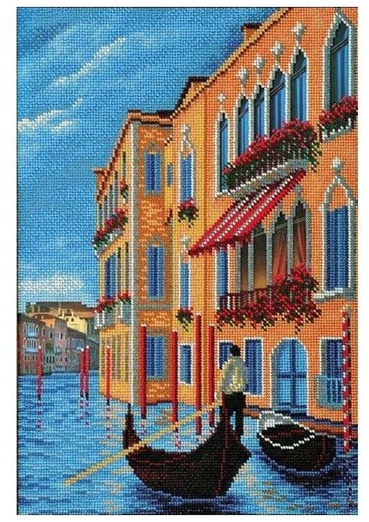 Набор вышивки бисером «Гранд Канал. Венеция», 26x38 см, Кроше (Радуга бисера)