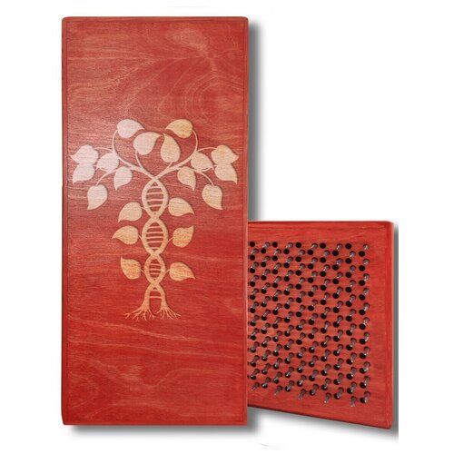 фото Доска садху с динамическими гвоздями, экология - 198 шаг 10мм красная goodwood