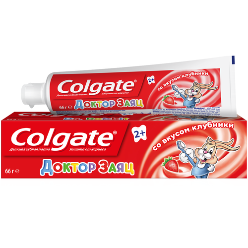 Зубная паста Colgate 50мл детская Доктор Заяц клубника