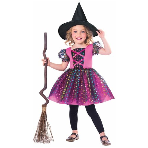 костюм на хэллоуин для маленьких девочек детский костюм ведьмы вампира костюм для девочек для косплея карнавальной вечеринки нарядное п Детский костюм Малышка ведьмочка (17795) 98 см