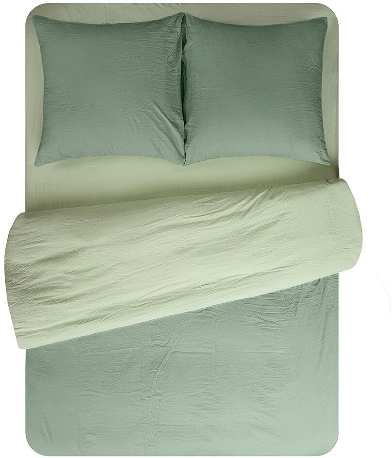 Постельное белье Amore Mio Макосатин Малахит 2 спальный комплект микрофибра бирюзовый светло-зеленый