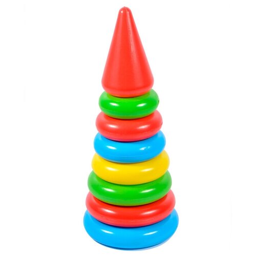 Пирамида 7 колец с наконечником в сетке ПМН007 28см Green Plast