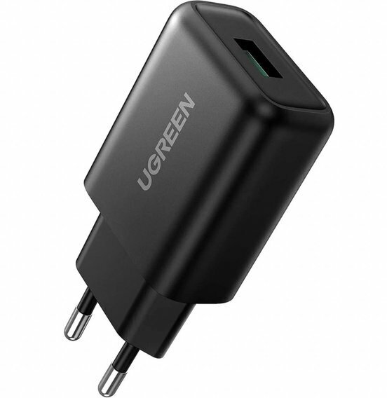 Зарядное устройство Ugreen CD122 USB-A QC 3.0 18W Charger Black 70273