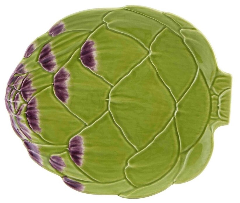 Тарелка закусочная "Артишок", длина 23,5 см, цвет салатовый, керамика, Bordallo Pinheiro, Португалия, BOR65024057