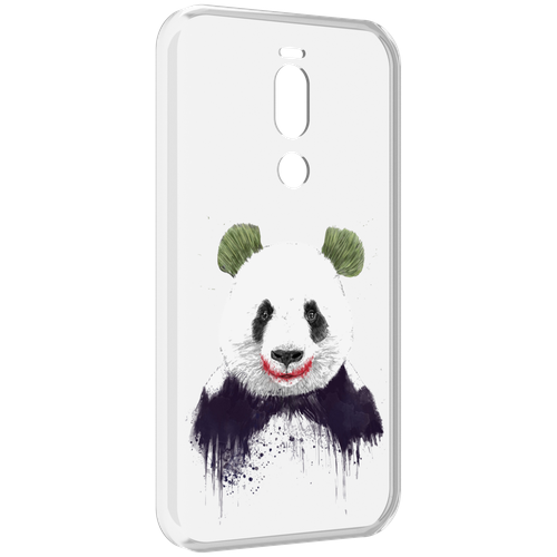 Чехол MyPads панда джокер для Meizu X8 задняя-панель-накладка-бампер