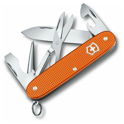 Нож перочинный VICTORINOX Pioneer X Alox LE 2021, 93 мм, 9 функций, алюминиевая рукоять, оранжевый нож перочинный victorinox pioneer x 9 функций алюминиевая рукоять серебристый