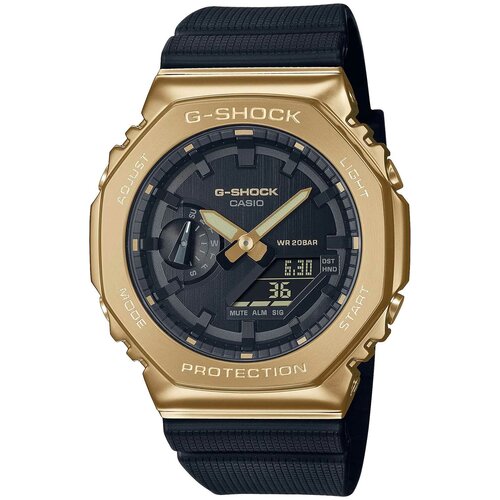 Наручные часы CASIO G-Shock GM-2100G-1A9, черный, золотой наручные часы casio g shock gm 110g 1a9 черный золотой