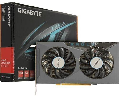 Видеокарта GIGABYTE Radeon RX 6400 EAGLE 4G (GV-R64EAGLE-4GD)