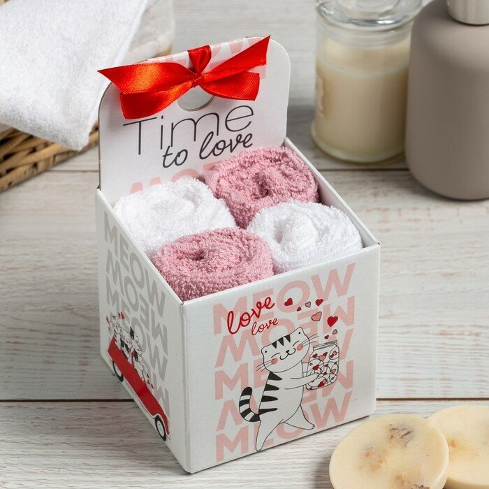 Подарочный набор декоративных махровых салфеток 