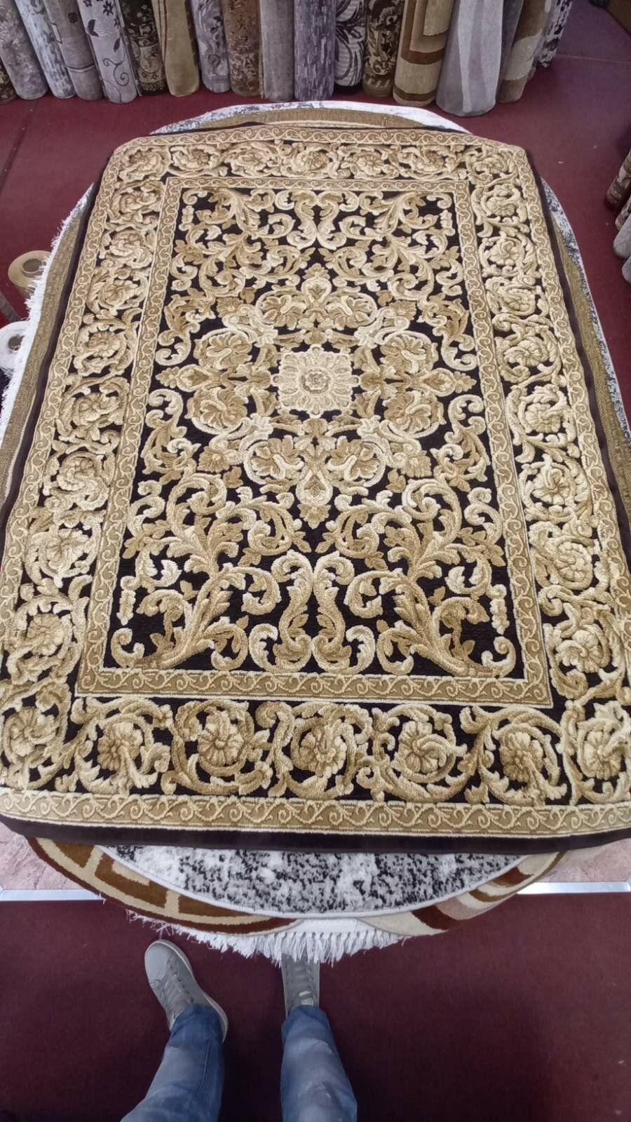 фото Ковер ragolle рельефный из вискозы genova 38064 927270, 1.35 х 1.95 м