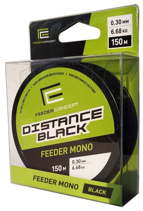 Леска Feeder Concept Distance 150м. 0.30мм. BLACK