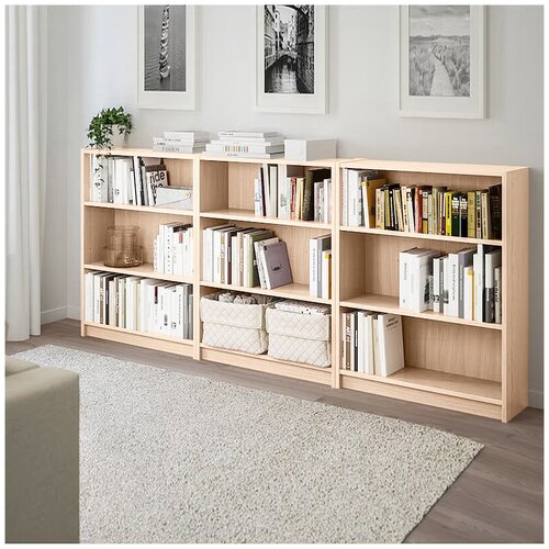 Стеллаж Стоп Мебель Билли 07 размер 240х106х28 Дуб молочный