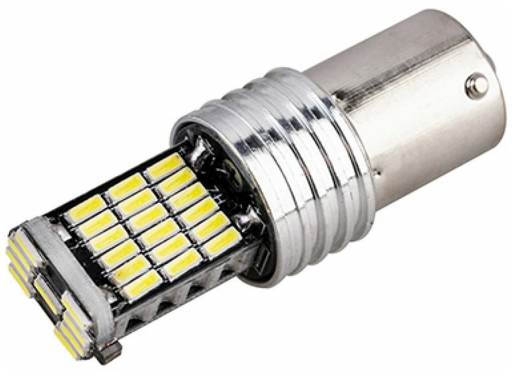 SKYWAY Автолампа диод S25 (P21W) 12V 45 SMD диодов 1-конт BA15s Белая(в компл. 2 шт.) S08201542