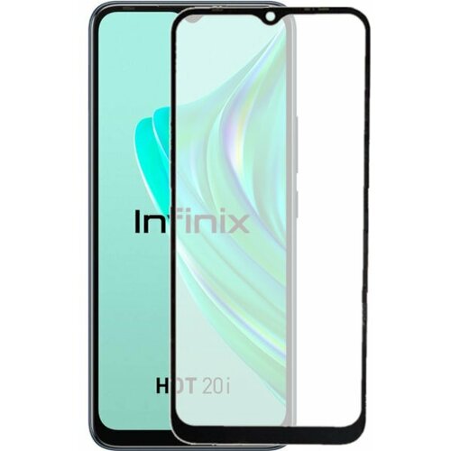 Защитное стекло BoraSCO для Infinix Hot 20i Full Glue Black Frame 71015 защитное стекло на infinix hot 12 pro инфиникс 12 про на экран черная рамка полноэкранное силиконовая клеевая основа full glue miuko