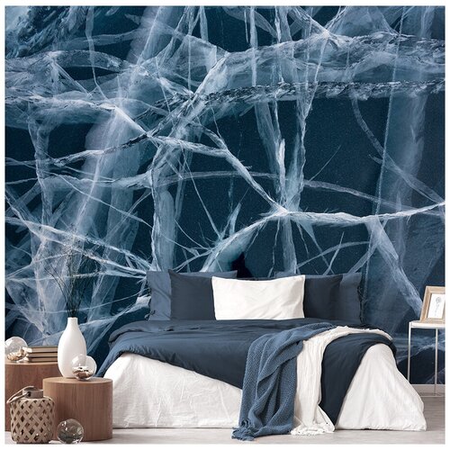 Фотообои 3D Раскол льда 300х270 ШхВ Фотообои 3D на стену флизелиновые 300х270 Фотообои в гостиную спальню зал кухню Обои виниловые на флизелиновой основе 7250₽